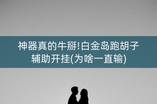 神器真的牛掰!白金岛跑胡子辅助开挂(为啥一直输)