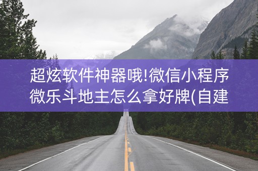 超炫软件神器哦!微信小程序微乐斗地主怎么拿好牌(自建房怎么拿好牌)