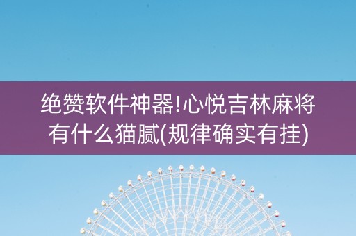 绝赞软件神器!心悦吉林麻将有什么猫腻(规律确实有挂)