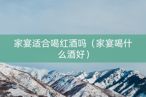 家宴适合喝红酒吗（家宴喝什么酒好）