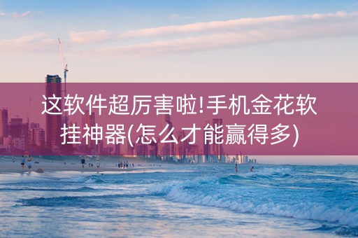这软件超厉害啦!手机金花软挂神器(怎么才能赢得多)