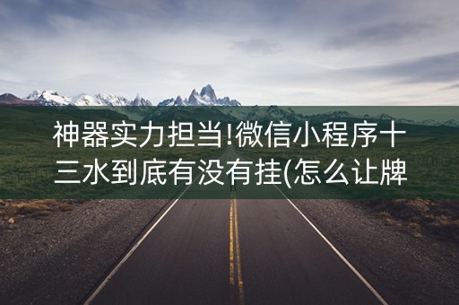 神器实力担当!微信小程序十三水到底有没有挂(怎么让牌更好)
