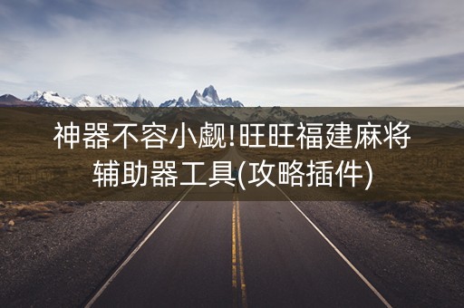 神器不容小觑!旺旺福建麻将辅助器工具(攻略插件)