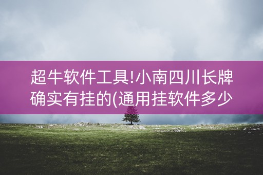 超牛软件工具!小南四川长牌确实有挂的(通用挂软件多少钱)