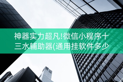 神器实力超凡!微信小程序十三水辅助器(通用挂软件多少钱)
