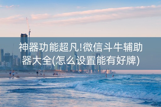神器功能超凡!微信斗牛辅助器大全(怎么设置能有好牌)