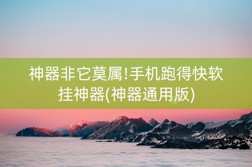 神器非它莫属!手机跑得快软挂神器(神器通用版)