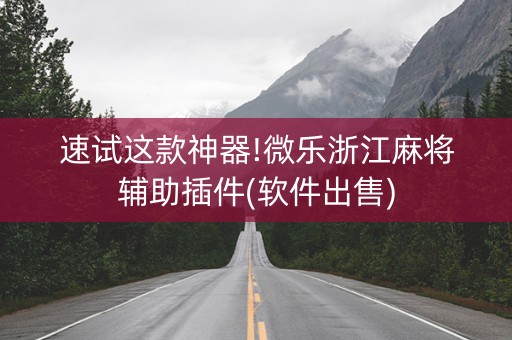 速试这款神器!微乐浙江麻将辅助插件(软件出售)