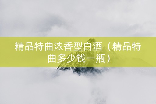 精品特曲浓香型白酒（精品特曲多少钱一瓶）