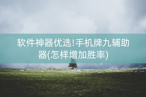 软件神器优选!手机牌九辅助器(怎样增加胜率)