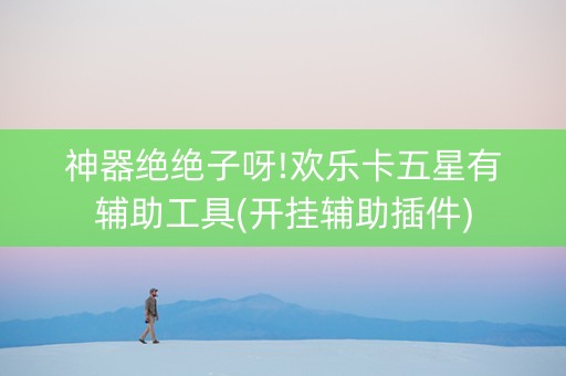 神器绝绝子呀!欢乐卡五星有辅助工具(开挂辅助插件)