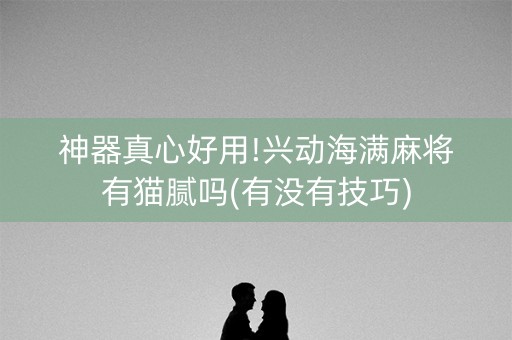 神器真心好用!兴动海满麻将有猫腻吗(有没有技巧)