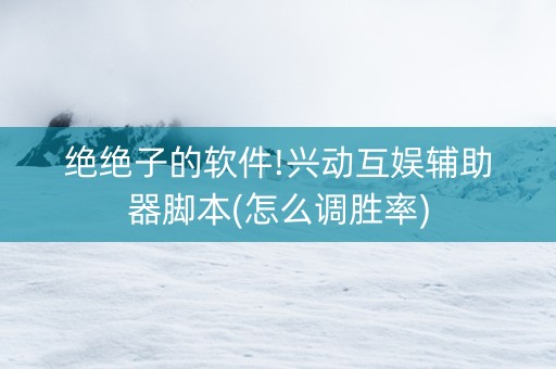 绝绝子的软件!兴动互娱辅助器脚本(怎么调胜率)