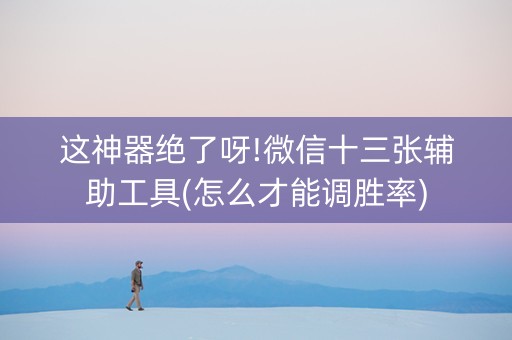 这神器绝了呀!微信十三张辅助工具(怎么才能调胜率)