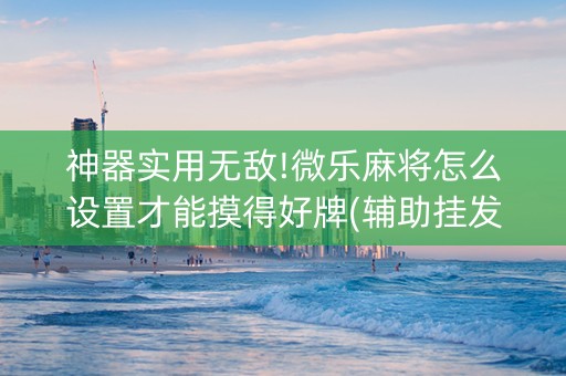 神器实用无敌!微乐麻将怎么设置才能摸得好牌(辅助挂发牌规律)