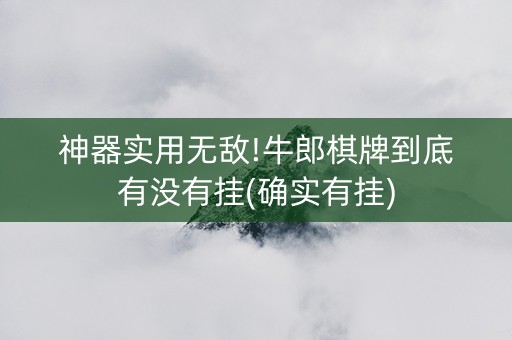 神器实用无敌!牛郎棋牌到底有没有挂(确实有挂)