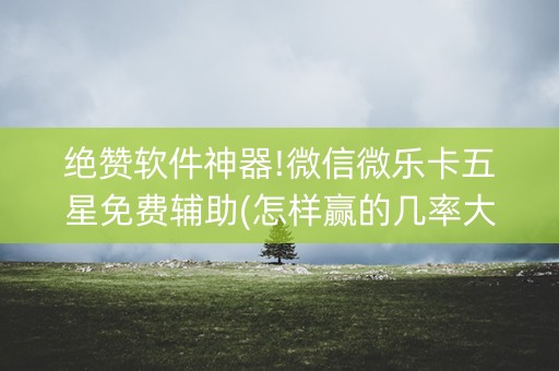绝赞软件神器!微信微乐卡五星免费辅助(怎样赢的几率大)