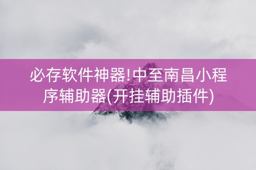 必存软件神器!中至南昌小程序辅助器(开挂辅助插件)
