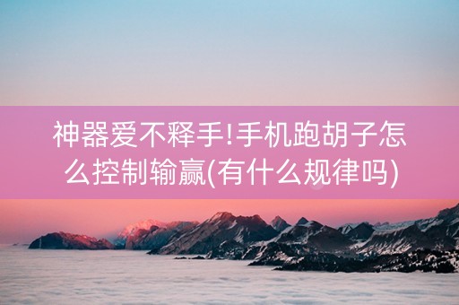 神器爱不释手!手机跑胡子怎么控制输赢(有什么规律吗)