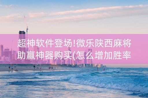 超神软件登场!微乐陕西麻将助赢神器购买(怎么增加胜率)