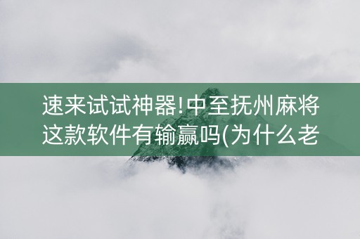 速来试试神器!中至抚州麻将这款软件有输赢吗(为什么老是输呢)