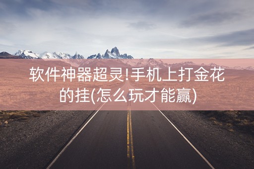 软件神器超灵!手机上打金花的挂(怎么玩才能赢)