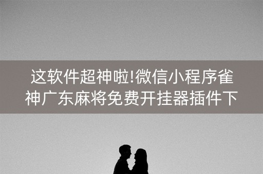 这软件超神啦!微信小程序雀神广东麻将免费开挂器插件下载(如何来好牌)