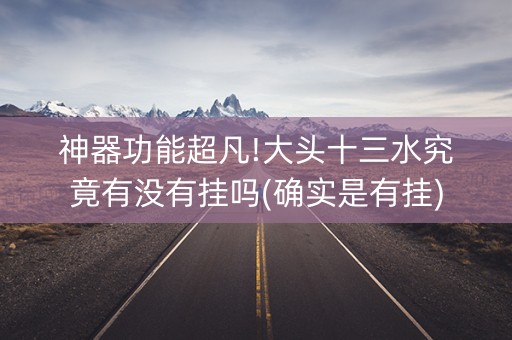 神器功能超凡!大头十三水究竟有没有挂吗(确实是有挂)