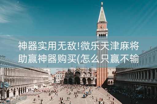 神器实用无敌!微乐天津麻将助赢神器购买(怎么只赢不输)