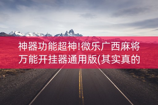 神器功能超神!微乐广西麻将万能开挂器通用版(其实真的有挂)