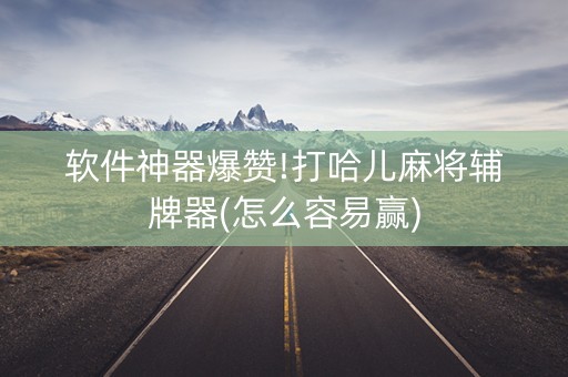 软件神器爆赞!打哈儿麻将辅牌器(怎么容易赢)