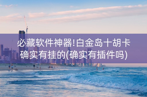 必藏软件神器!白金岛十胡卡确实有挂的(确实有插件吗)
