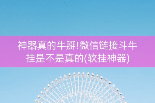 神器真的牛掰!微信链接斗牛挂是不是真的(软挂神器)