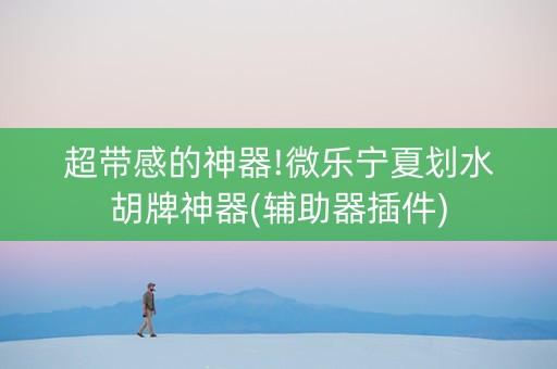 超带感的神器!微乐宁夏划水胡牌神器(辅助器插件)