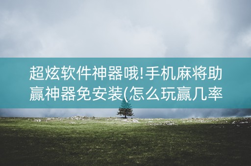 超炫软件神器哦!手机麻将助赢神器免安装(怎么玩赢几率大)