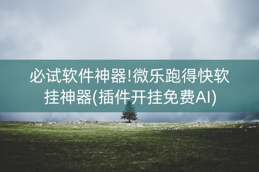 必试软件神器!微乐跑得快软挂神器(插件开挂免费AI)