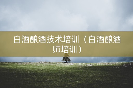白酒酿酒技术培训（白酒酿酒师培训）