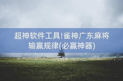 超神软件工具!雀神广东麻将输赢规律(必赢神器)
