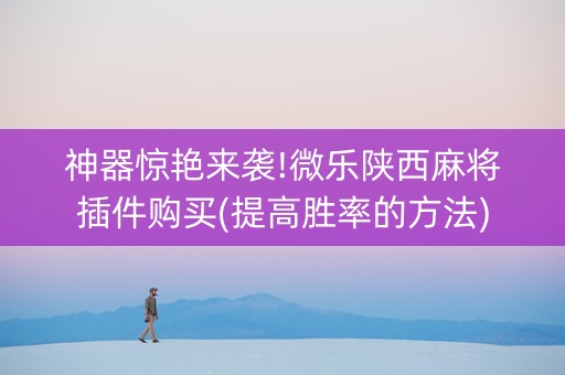 神器惊艳来袭!微乐陕西麻将插件购买(提高胜率的方法)