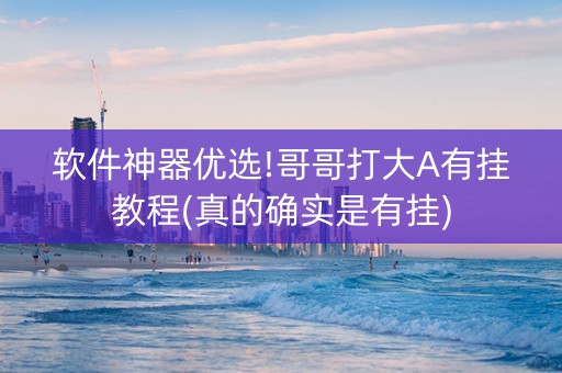 软件神器优选!哥哥打大A有挂教程(真的确实是有挂)