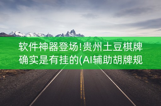 软件神器登场!贵州土豆棋牌确实是有挂的(AI辅助胡牌规则)
