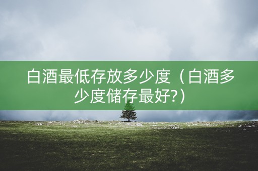 白酒最低存放多少度（白酒多少度储存最好?）