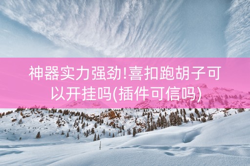 神器实力强劲!喜扣跑胡子可以开挂吗(插件可信吗)