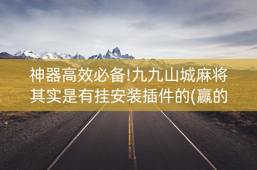 神器高效必备!九九山城麻将其实是有挂安装插件的(赢的技巧规律)