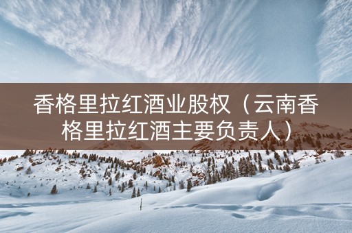 香格里拉红酒业股权（云南香格里拉红酒主要负责人）