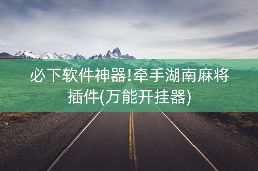 必下软件神器!牵手湖南麻将插件(万能开挂器)