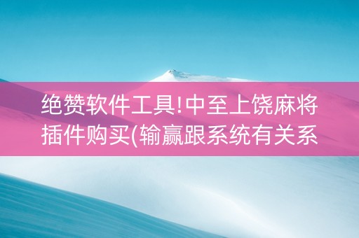 绝赞软件工具!中至上饶麻将插件购买(输赢跟系统有关系吗)
