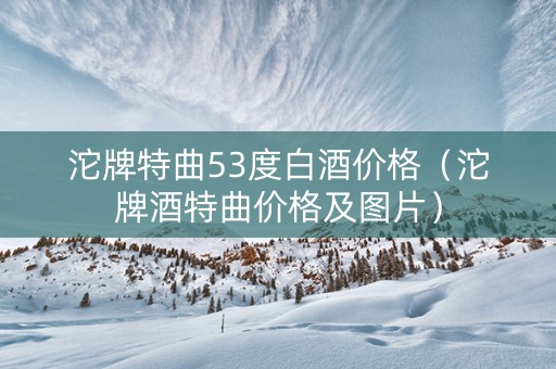沱牌特曲53度白酒价格（沱牌酒特曲价格及图片）
