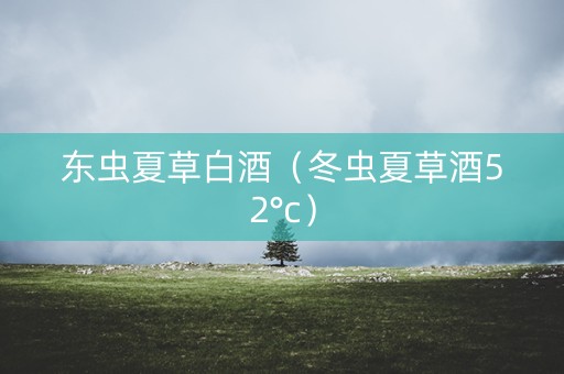 东虫夏草白酒（冬虫夏草酒52°c）