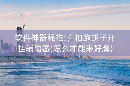 软件神器强推!喜扣跑胡子开挂辅助器(怎么才能来好牌)